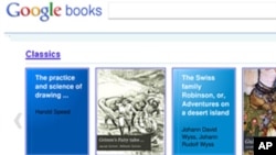 Mahkamah Agung Amerika menolak meninjau ulang tantangan ke perpustakaan buku online Google (foto: ilustrasi).