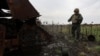 Ukrainian National guard demining team Battalion Dnipro 1 clears mine fields in Donetsk region of Ukraine