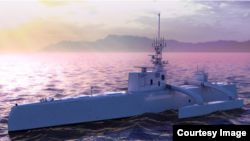DARPA'S ACTUV unmanned submarine tracker will begin trials in early 2016. The vessel might also eventually be applied to other missions, such as mine countermeasures. (DARPA)
