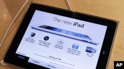 Apple's newest iPad is seen at the 5th Avenue Apple Store in New York, March 16, 2012. 