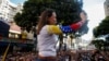 Venezuela opposition leader Machado appears at protest