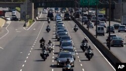 Procesión funeral del fiscal Alberto Nisman, el jueves, en Buenos Aires. 