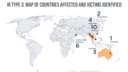 Countries where China agents allegedly used kidnapping to force "fugitives" back home. (Safeguard Defenders)