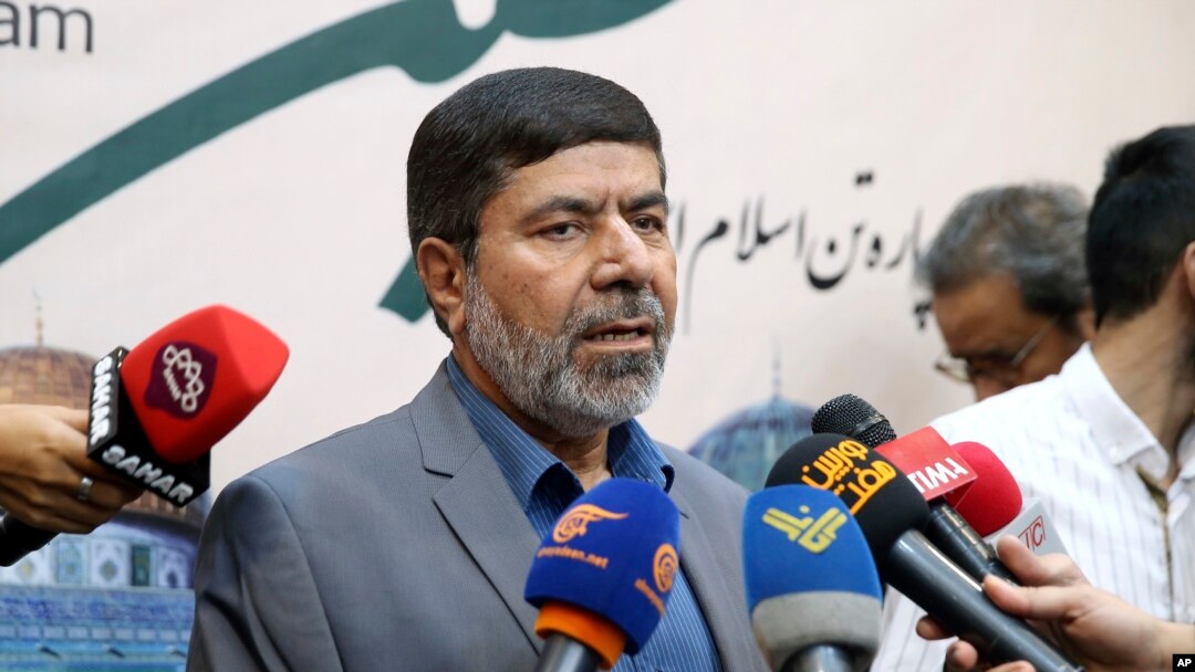 Juru Bicara Garda Revolusi Iran, Jend. Ramazan Sharif, dalam konferensi pers di Teheran, Iran, 28 Mei 2019.