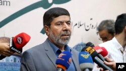 Juru Bicara Garda Revolusi Iran, Jend. Ramazan Sharif, dalam konferensi pers di Teheran, Iran, 28 Mei 2019.