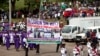 Kenyan workers march during the Labor Day Celebration Parade at Uhuru Park, Nairobi, Kenya, May 1, 2017.
