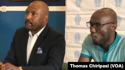 Dr. Sacrifice Chirisa, secretary general of the Zimbabwe Medical Association and Dr. Mthabisi Bhebhe, secretary general of the Zimbabwe Hospital Doctors Association