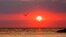 The sun sets over the Baltic Sea in Heidekate, northern Germany, July 31, 2018. 