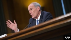 FILE - Dan Coats testifies before the Senate (Select) Intelligence Committee on his nomination to be the next director of national intelligence in the Dirksen Senate Office Building, Feb. 28, 2017, on Capitol Hill in Washington, D.C. 