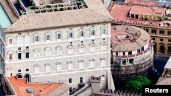 FILE - An exterior view of the tower of the Institute for Works of Religion (IOR) in Vatican City.