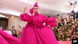 Lady Gaga attends The Metropolitan Museum of Art's Costume Institute benefit gala celebrating the opening of the "Camp: Notes on Fashion" exhibition on Monday, May 6, 2019, in New York. (AP)