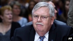 FILE - John Tefft of Va., arrives to testify before the Senate Foreign Relations Committee on Capitol Hill in Washington.