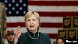 U.S. Democratic presidential candidate Hillary Clinton speaks at a campaign event in Athens, Ohio, United States, May 3, 2016.