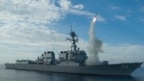 Một vụ thử tên lửa từ tàu khu trục USS Preble.