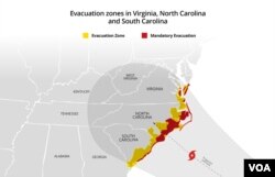 Hurricane Florence evacuation zones