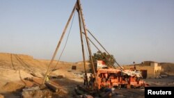 This well is being dug to draw seawater that will be desalinated using solar power at the resort area of Marsa Shagra near Marsa Alam on Egypt's southern Red Sea coastline, Egypt, October 18, 2021.