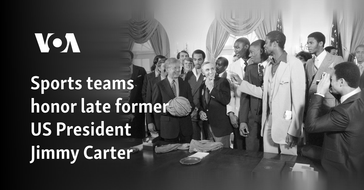 Sports teams honor late former US President Jimmy Carter