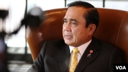PM Thailand, Jenderal Prayuth Chan-ocha berbicara kepada VOA di sela acara Sidang Umum PBB di New York, Selasa (29/9).