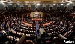 U.S. President Donald Trump addresses a joint session of Congress, Washington D.C., Feb. 28, 2017.