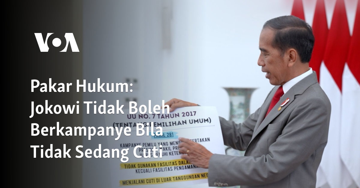 Pakar Hukum: Jokowi Tidak Boleh Berkampanye Bila Tidak Sedang Cuti