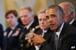 U.S. President Barack Obama meets with Combatant Commanders and Joint Chiefs of Staff at the White House in Washington, DC, Jan. 4, 2017.