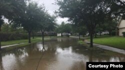 Flooded street in Houston, Texas