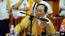 FILE - Burma's National League for Democracy spokesman Nyan Win.