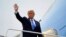 President Donald Trump waves before boarding Air Force One for a trip to Charlotte to deliver remarks on health care, Thursday, Sept. 24, 2020, in Andrews Air Force Base, Md. (AP Photo/Evan Vucci)