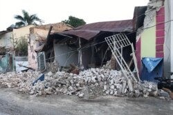A home is seen collapsed after an earthquake in Guanica, Puerto Rico, Jan. 7, 2020.