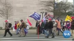 Des manifestants au Congrès pour protester contre la certification électorale