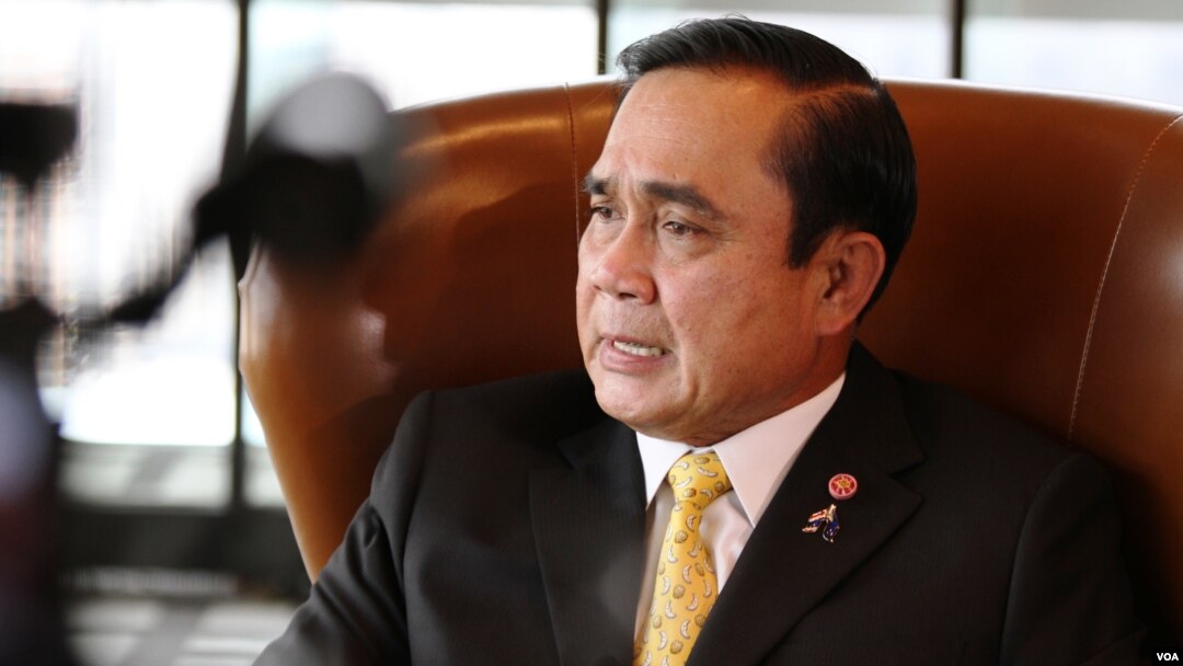 Thai PM Prayuth Chan-ocha speaks with VOA in New York, Sept. 29, 2015.