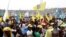 Supporters of Congolese President Joseph Kabila attend a pro-government rally in the Democratic Republic of Congo's capital Kinshasa, July 29, 2016.