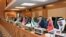 Diplomats attend an Extraordinary Session of the Council of Foreign Ministers of the Member States of The Organization of Islamic Cooperation (OIC) in Jeddah on March 7, 2025.
