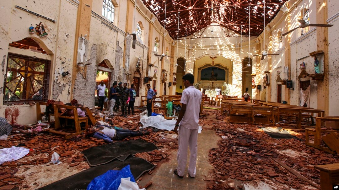 Negombo shahridagi Avliyo Sebastyan cherkovi portlashdan so'ng, Shri-Lanka, 21-aprel, 2019-yil