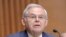 FILE - U.S. Senator Robert Menendez asks a question during a Senate Finance Committee hearing on Capitol Hill, in Washington, on March 14, 2024. 