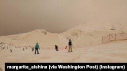 orange snow