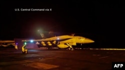 This screen grab made on July 18, 2026 from handout video footage released by the US Central Command (CENTCOM) on July 17, 2026 shows what the US military says is the latest wave of precision strikes on strategic Iranian military sites.
