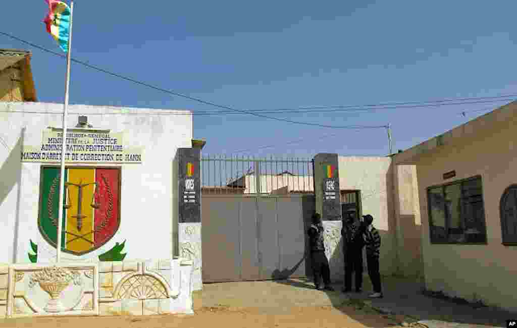 Outside Fort B prison in Dakar
