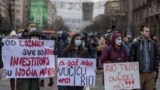 Protest protiv Rio Tinta ispred Vlade Srbije 18. decembra 2021.