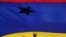 Una bandera venezolana durante un acto en Caracas.