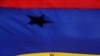 Una bandera venezolana durante un acto en Caracas.