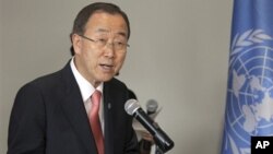 Sekjen PBB Ban Ki-moon menyerukan agar semua negara menghentikan pengiriman senjata ke Suriah yang hanya menambah penderitaan (foto: dok). 