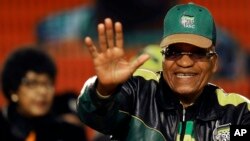 South Africa's ruling party president Jacob Zuma, waves during the African National Congress policy conference in Johannesburg, South Africa, June 30, 2017.