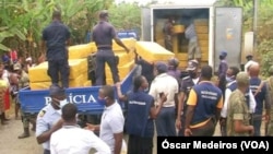 Mercadoria apreendida pela polícia de São Tomé e Príncipe