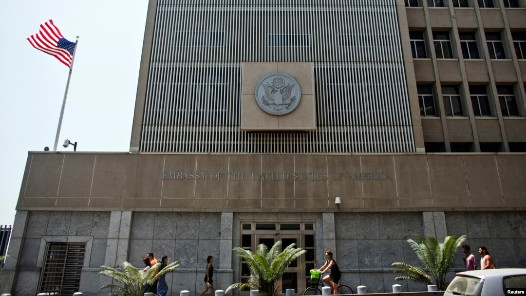 Kedutaan Amerika di Tel Aviv (2/8). Amerika telah mengeluarkan 'travel alert' bagi warga AS di seluruh dunia dan mengingatkan adanya ancaman teroris al-Qaida.