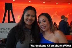 Ohio's state senator Tina Maharath, the first Asian-American woman elected to the Ohio Senate, posed with her Thai aunt, Phasuree Channakhon.