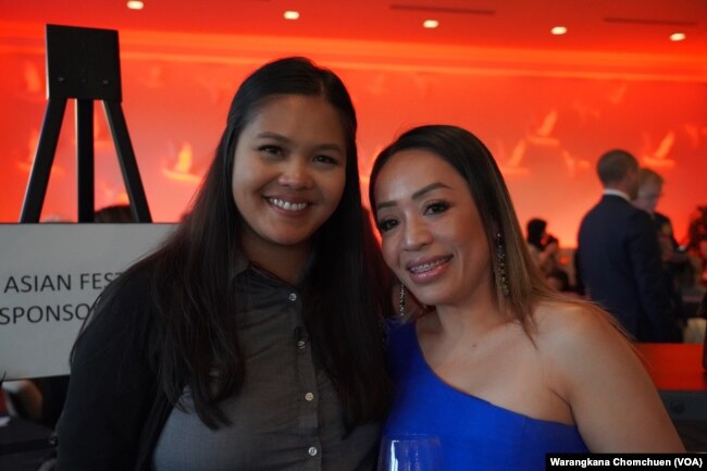 Ohio's state senator Tina Maharath, the first Asian-American woman elected to the Ohio Senate, posed with her Thai aunt, Phasuree Channakhon.