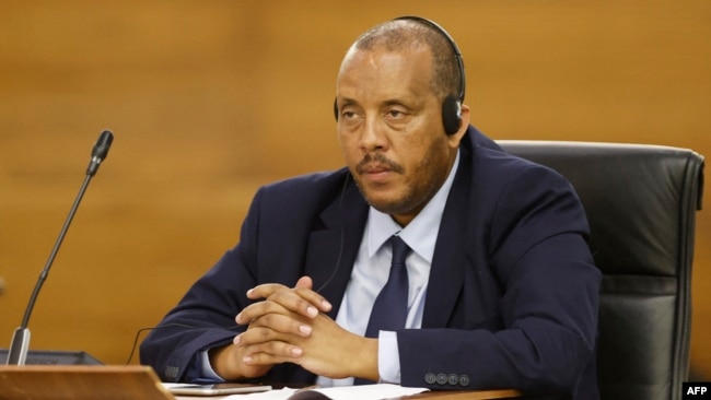 FILE - Getachew Reda, representative of the Tigray People's Liberation Front, looks on during a press conference regarding the African Union-led negotiations to resolve conflict in Ethiopia, in Pretoria, South Africa, Nov. 2, 2022.