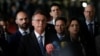 Brazilian President Jair Bolsonaro gives a press statement at the Alvorada Palace in Brasilia, Brazil, Nov. 1, 2022. 