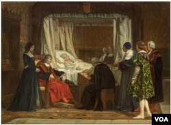 El cuadro 'Doña Isabel la Católica dictando su testamento', pintado en 1864 por el español Eduardo Rosales, ilustra el tratamiento de la muerte en el siglo XVI incluso para una soberana. [Imagen: Cortesía del Museo del Prado]